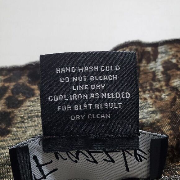 Frazzle Animal Print Ruffle Cardigan Size XL Open Front Liquid Knit Womens - Picture 8 of 8